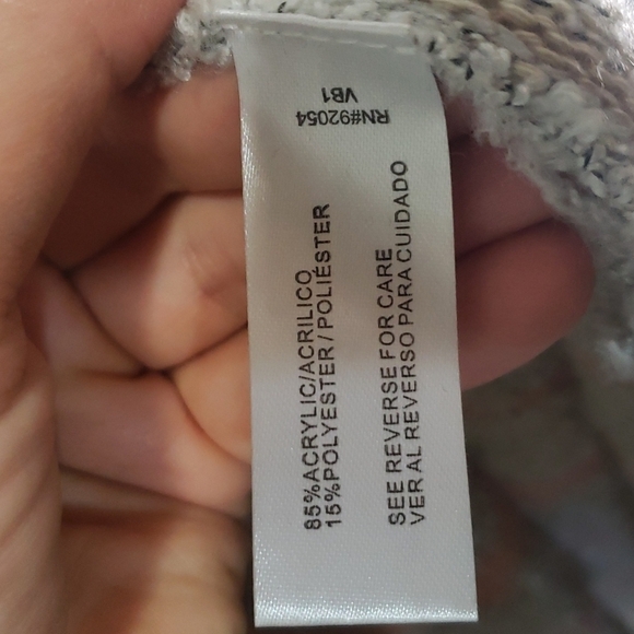 𝅺CAROLYN TAYLOR Chunky Textured Knit Waterfall Open Front Long Draped Cardigan - Picture 7 of 7